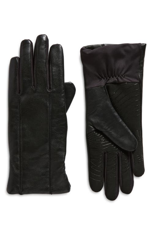 Spliced Leather Glove in Black