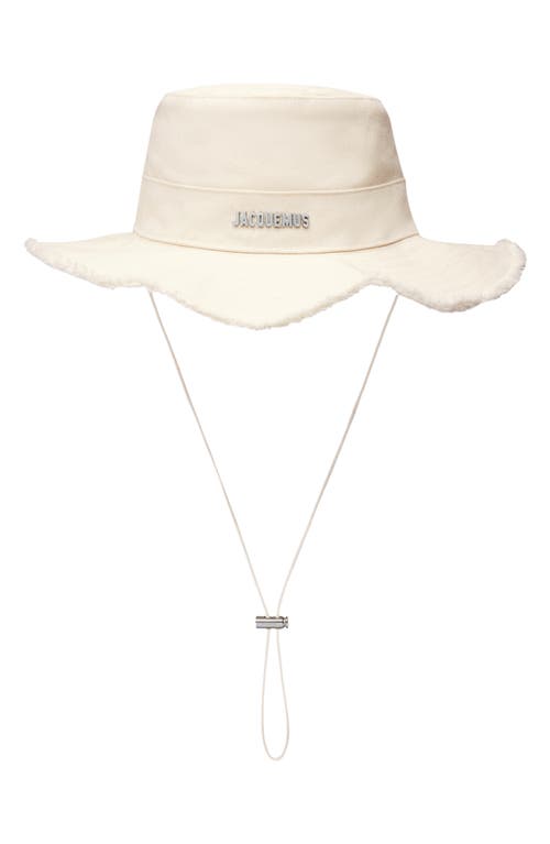 Shop Jacquemus Gender Inclusive Le Bob Artichaut Cotton Twill Bucket Hat In Off-white 110