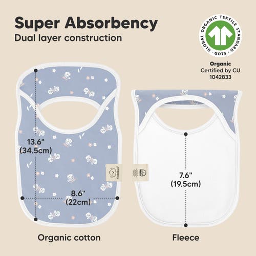 Keababies 8-pack Hallo Drool Bibs In Fleur