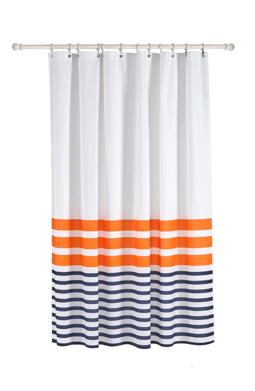 Brooks Brothers Turkish Peshtemal Shower Curtain In Orange