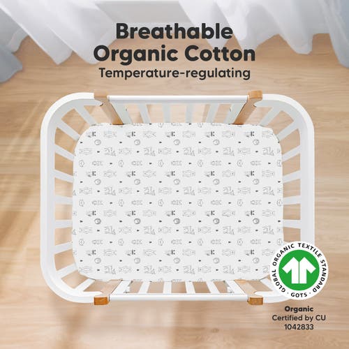 Keababies Soothe Fitted Mini Crib Sheet In Woodland