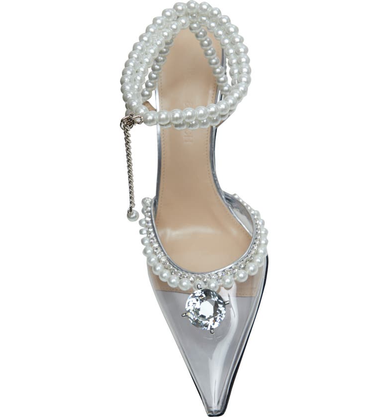 Mach & Mach Diamond of Elizabeth Imitation Pearl Pointed Toe Pump ...