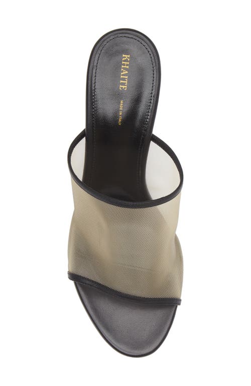 Shop Khaite Marion Wedge Slide Sandal In Black/nude