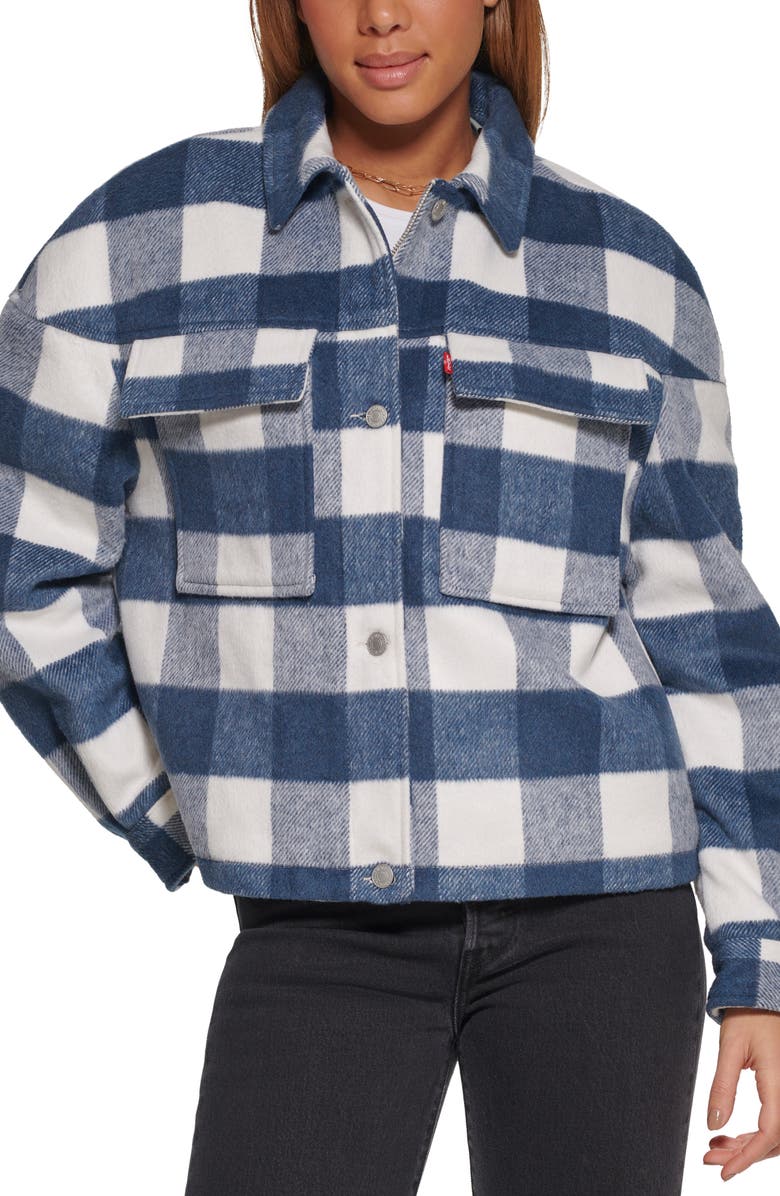 Levi's® Quilt Lined Plaid Fleece Jacket | Nordstrom