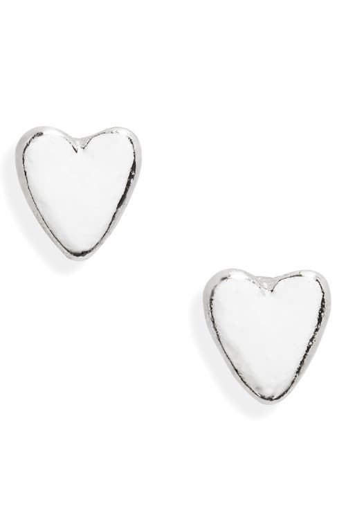 Shop Bp. Sterling Silver Dipped Heart Stud Earrings