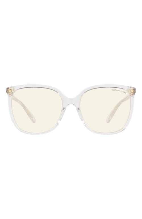 Michael Kors 54mm Round Sunglasses in Clear at Nordstrom