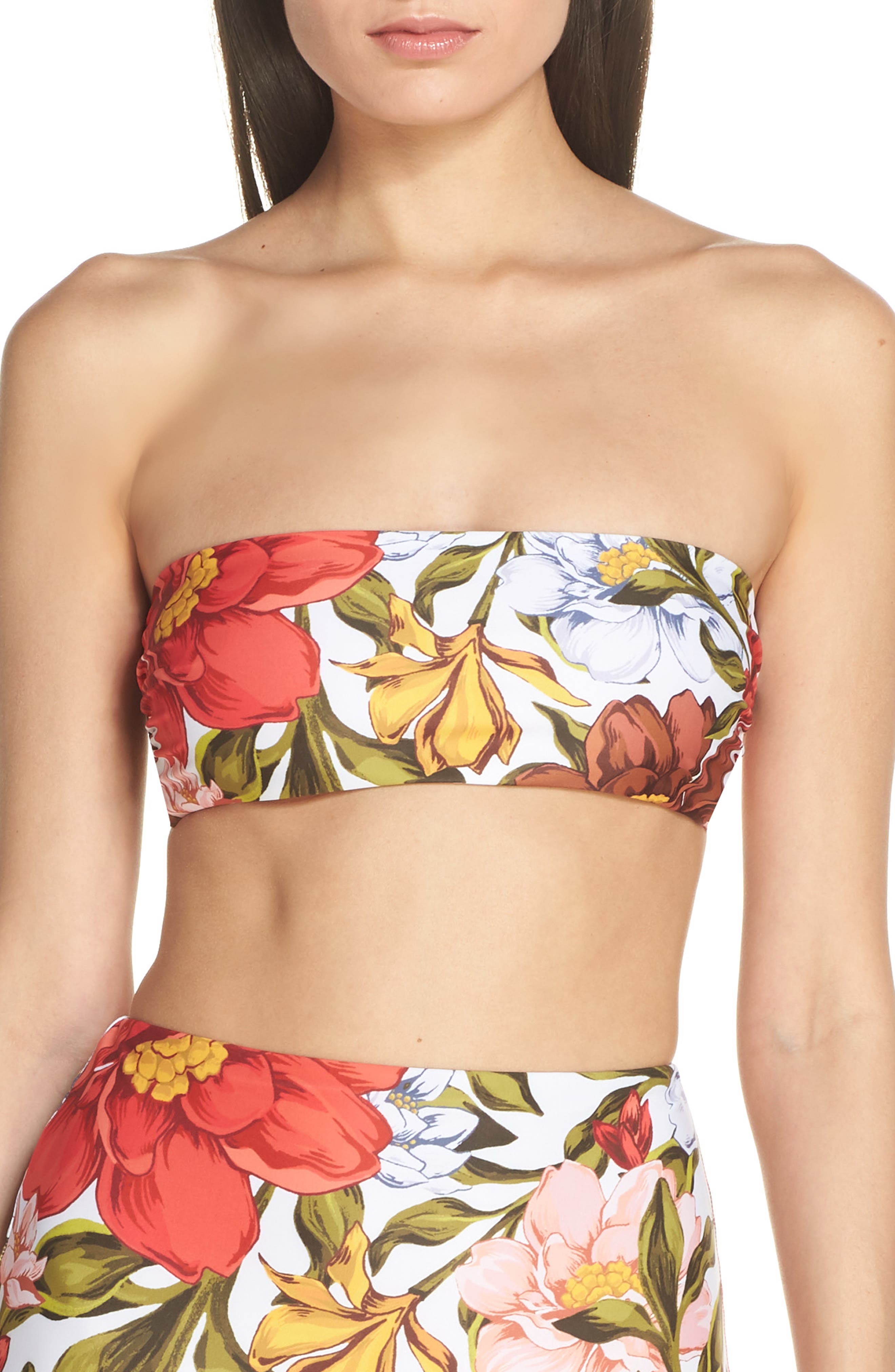 Mara Hoffman Abigail Bandeau Bikini Top, White
