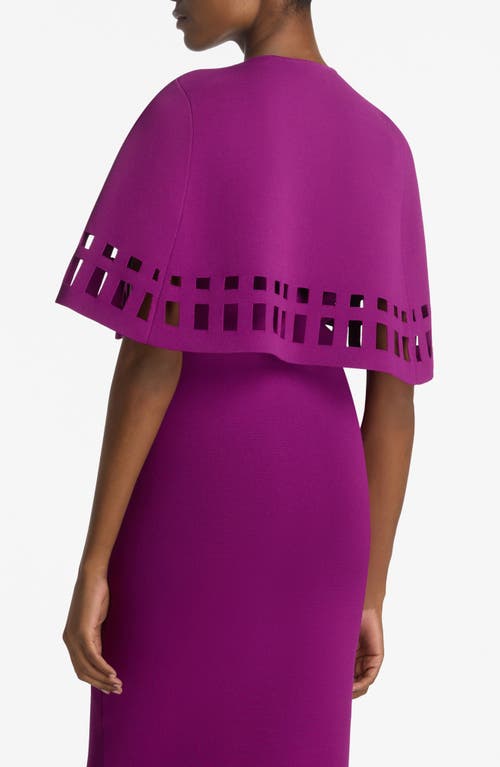 Shop St John St. John Collection Cutout Milano Knit Cape In Azalea