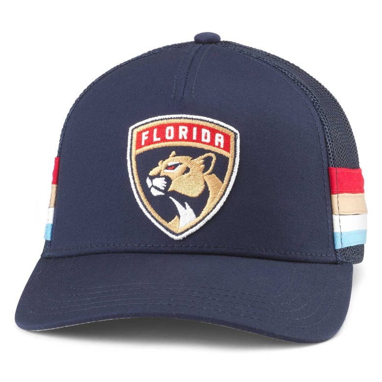 Shop American Needle Navy Florida Panthers Hotfoot Stripes Trucker Adjustable Hat