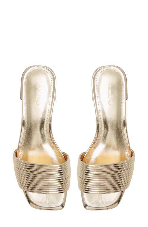 Shop Aldo Neela Slide Sandal In Gold