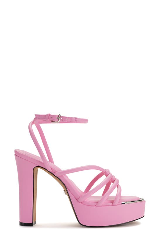 Dkny Ankle Strap Platform Sandal In Flamingo