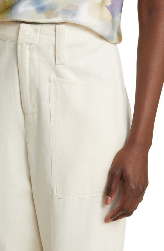 Shop Rails Joss Cotton Blend Straight Leg Pants In Ecru