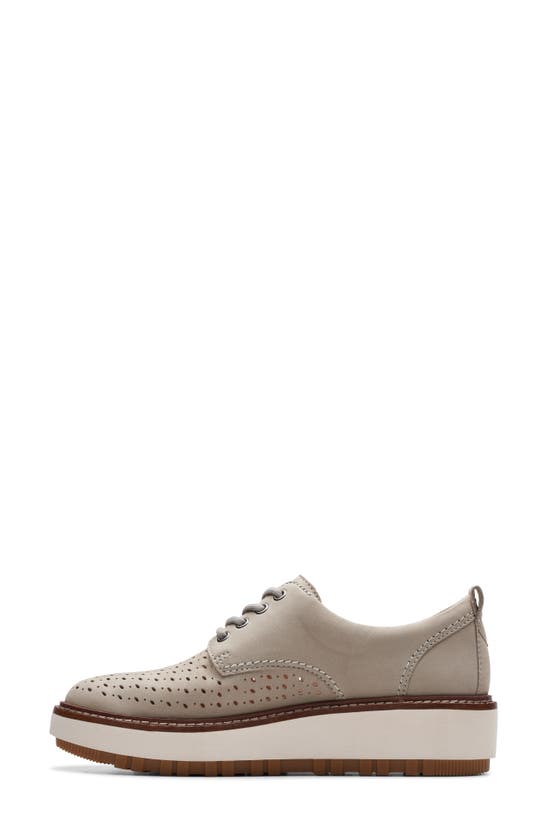 Shop Clarks Orianna Move Wedge Derby In Stone Nubuck