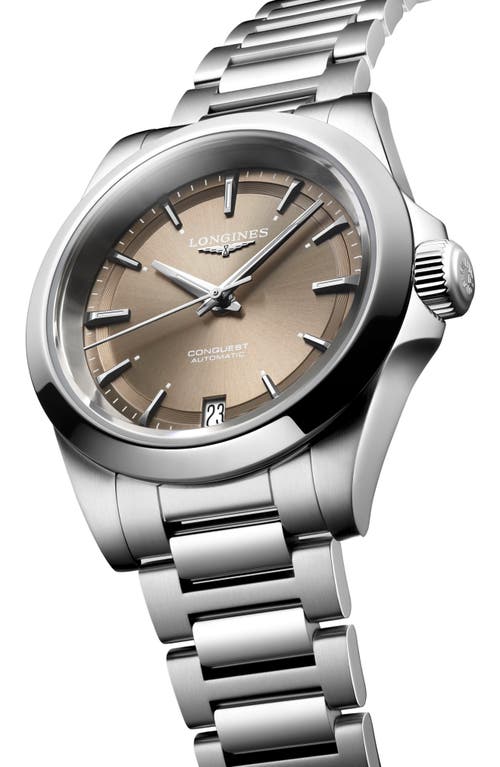 Longines Conquest Automatic Bracelet Watch, 34mm In Silver/champagne