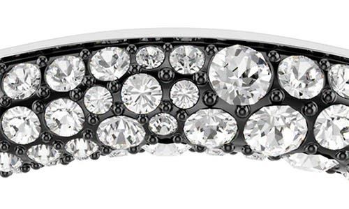 Swarovski Sublima Crystal Wavy Bangle Bracelet In Silver/white