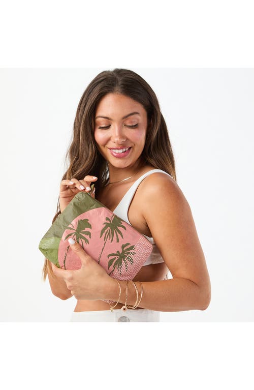 Shop Aloha Collection Small Water Resistant Tyvek® Zip Pouch In Olive