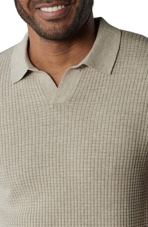 The Normal Brand Waffle Knit Polo In Flax