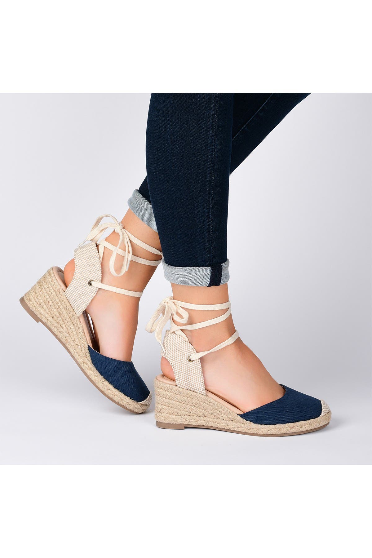 journee collection monte espadrille wedge sandal