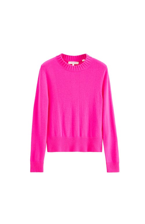 Shop Chinti & Parker Wool & Cashmere Cropped Sporty Sweater In Pink