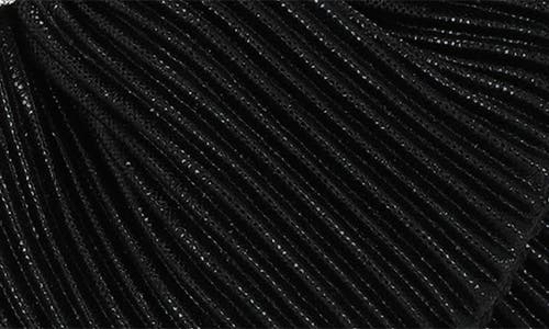 Jessica Mcclintock Juliette Pleat Frame Embellished Clutch In Black