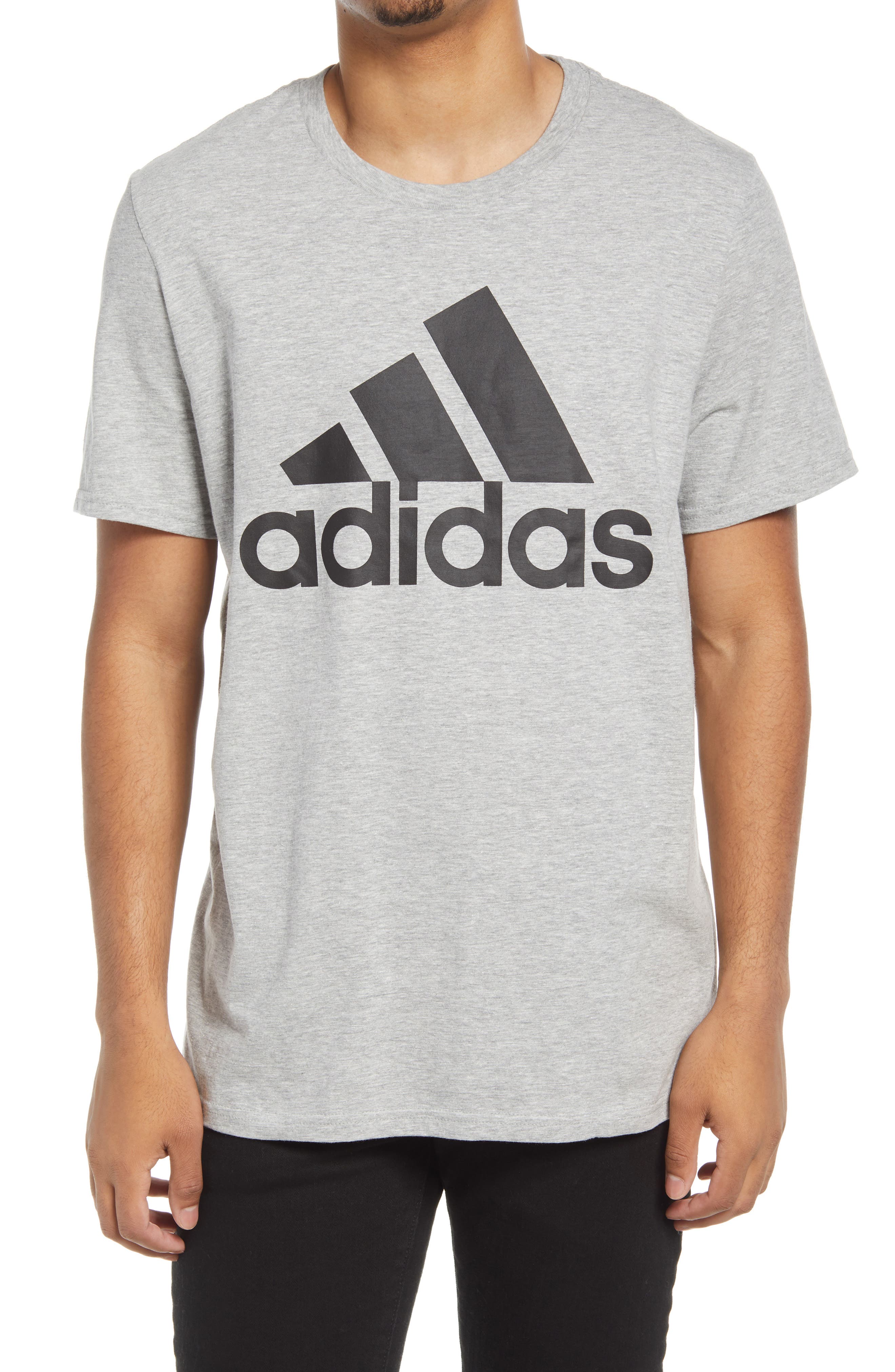 UPC 192617064619 product image for Men's Adidas Basic Badge Of Sport Graphic Tee, Size Small - Grey | upcitemdb.com