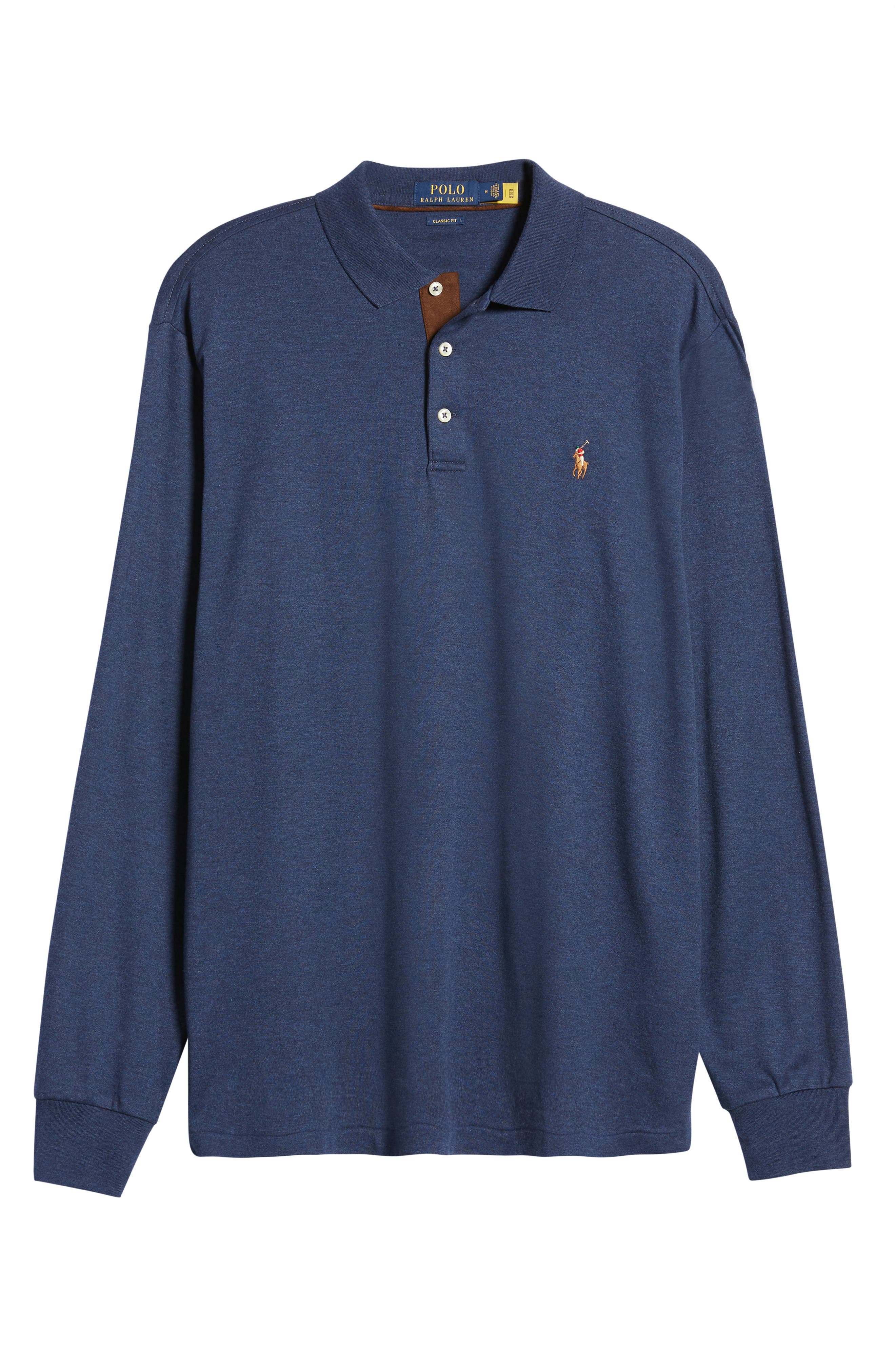 UPC 789023426355 product image for Polo Ralph Lauren Long Sleeve Polo, Size Xx-Large in Spring Navy Heather at Nord | upcitemdb.com