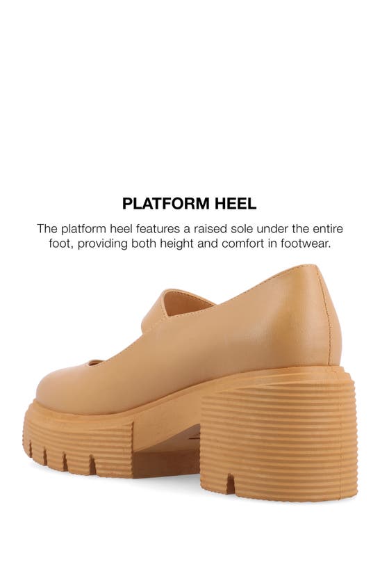 Journee Collection Zarynn Mary Jane Platform Pump In Cognac