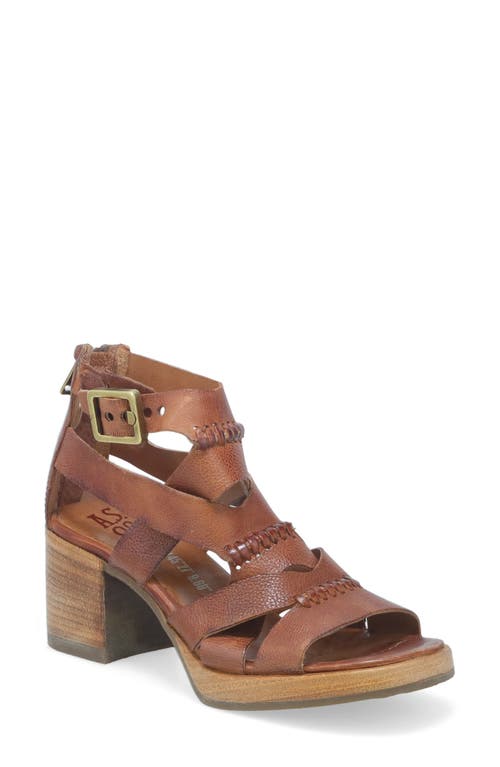 A. S.98 Alfred Ankle Strap Sandal in Whiskey
