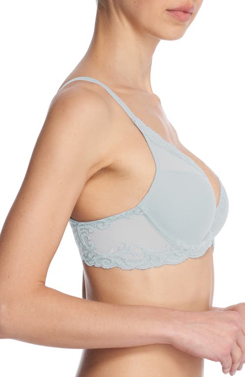 Natori Feathers Plunge T-shirt Bra In Blue Pearl