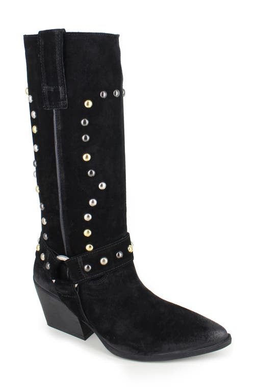 Ziginy Giana Studded Western Boot In Black
