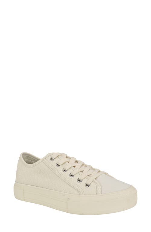 Shop Tommy Hilfiger Logo Jacquard Sneaker In Ivory