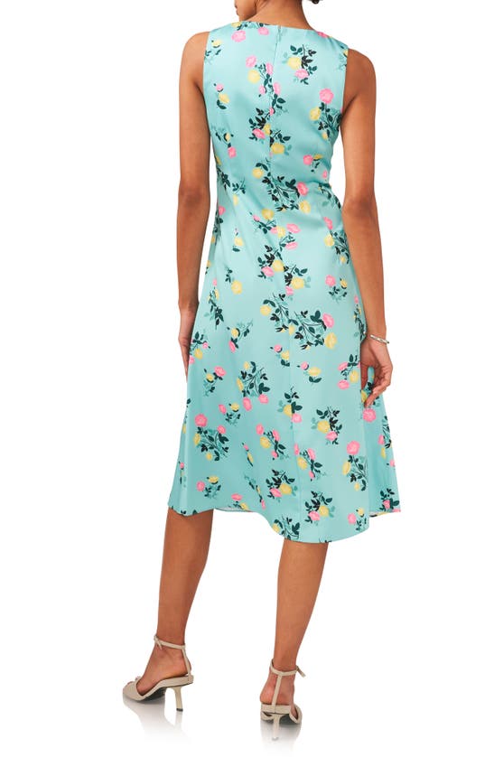 Shop 1.state Floral Sleeveless Dress In Ocean Teal