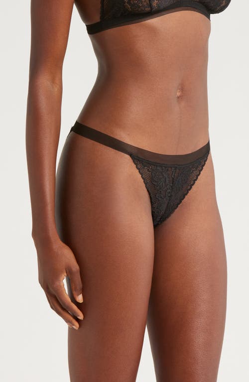 Free People Reya Lace Bikini In Black