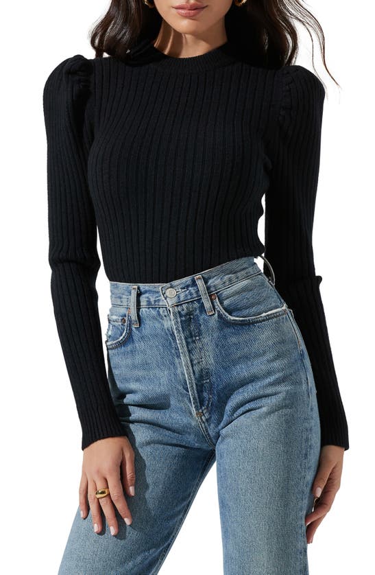 ASTR BACK CUTOUT SWEATER