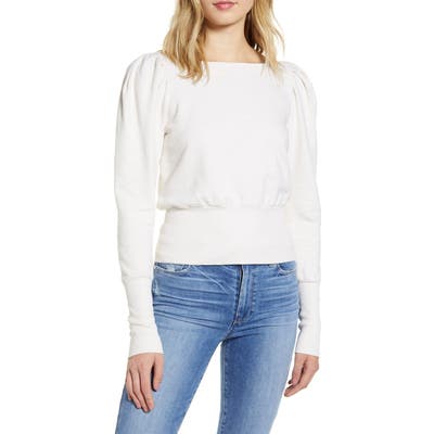 Ag Walker Puff Shoulder Sweatshirt, Ivory