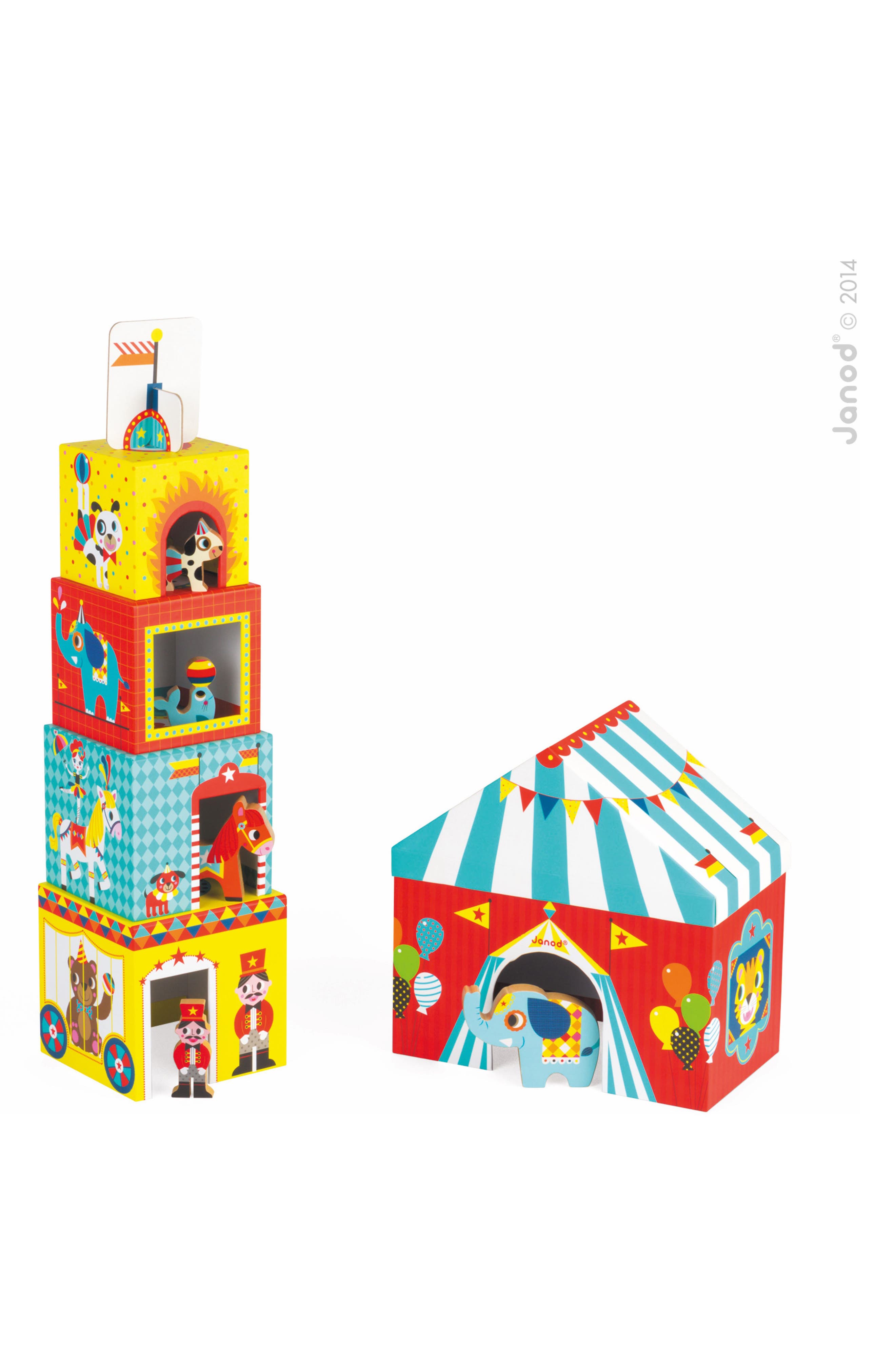 EAN 3700217328009 product image for Toddler Janod Multikub Circus Block & Shapes Set | upcitemdb.com