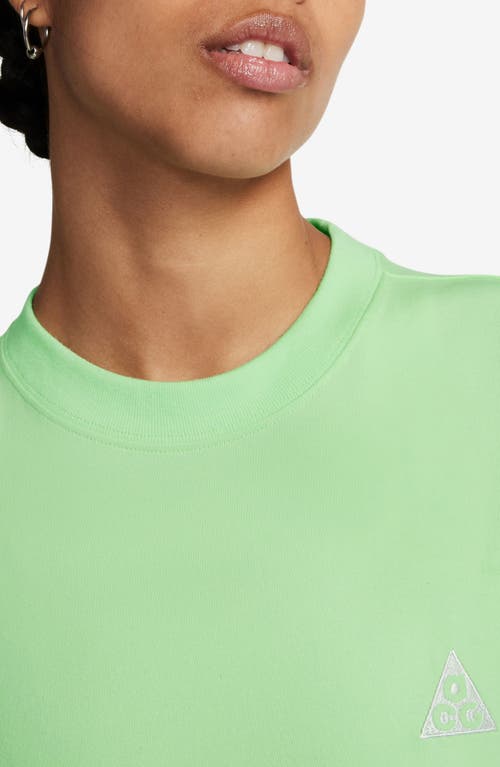 Shop Nike Acg Dri-fit Adv Oversize T-shirt In Vapor Green/summit White