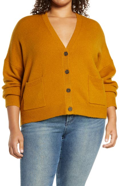 Image of Madewell Button Front V-Neck Cardigan