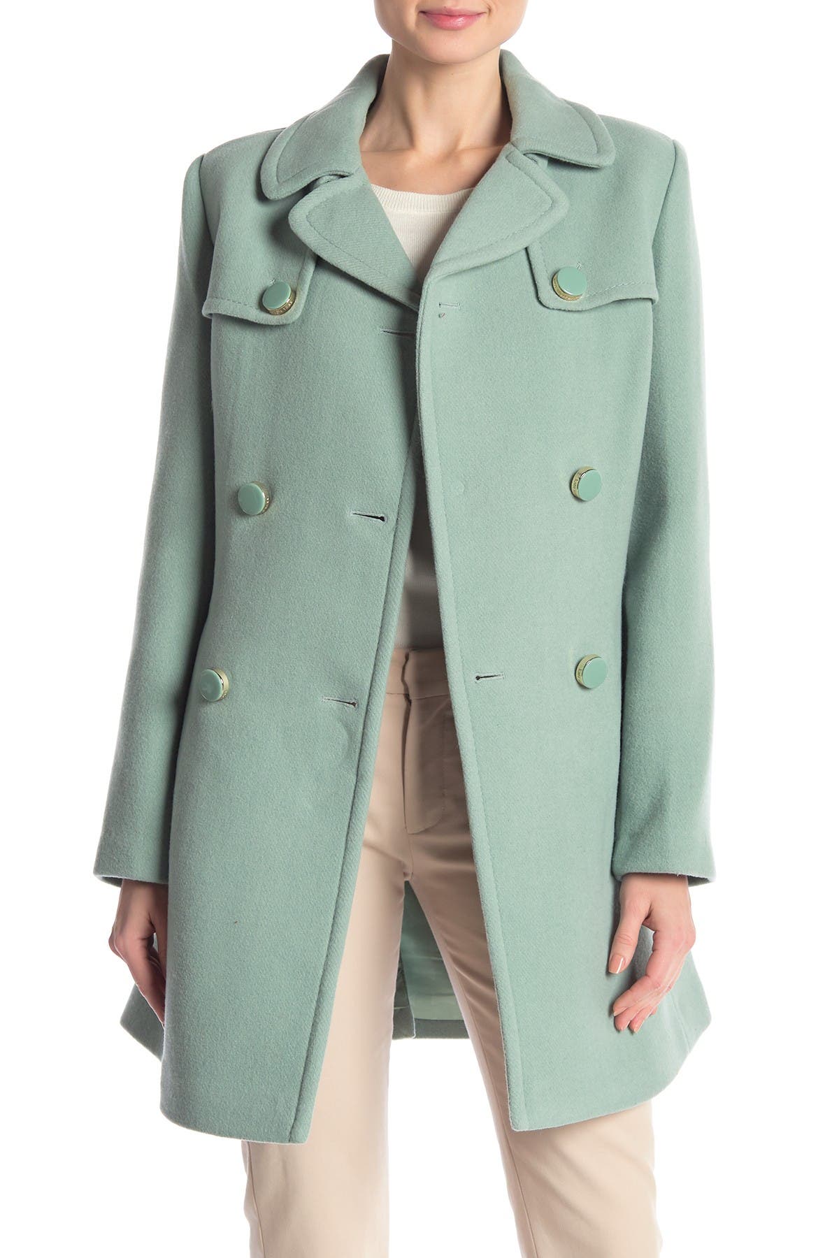 kate spade green wool coat