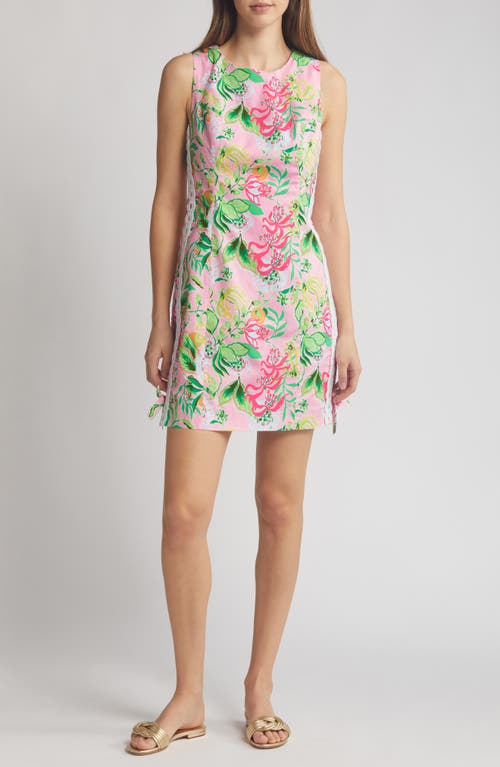 Lilly Pulitzer Mila Floral Sleeveless Stretch Cotton Shift Dress Multi Via Amore Spritzer at Nordstrom,