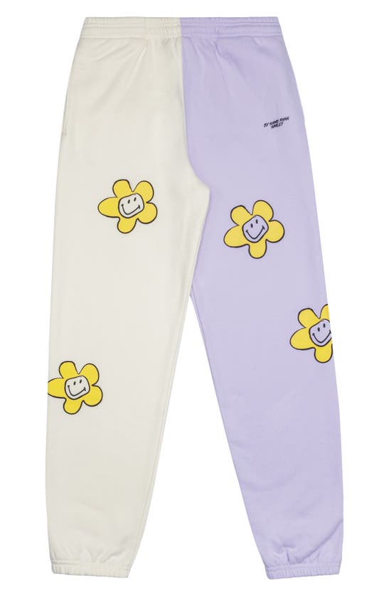 By Samii Ryan Smiley® X Growing Smiles Colorblock Fleece Joggers In Lavender