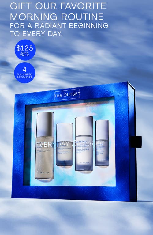 Shop The Outset Everyday Radiance Gift Set (limited Edition) $165 Value In Blue