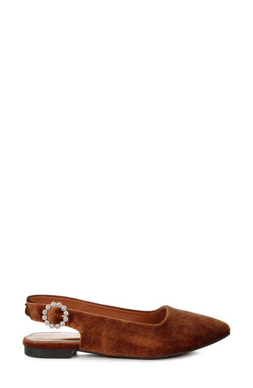London Rag Dolan Slingback Flat In Brown