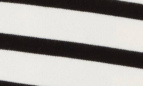 Rachel Rachel Roy Basic Button Cardigan In Ivory/black Stripe