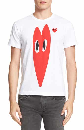 Comme des Garçons Play Heart Face Graphic Tee