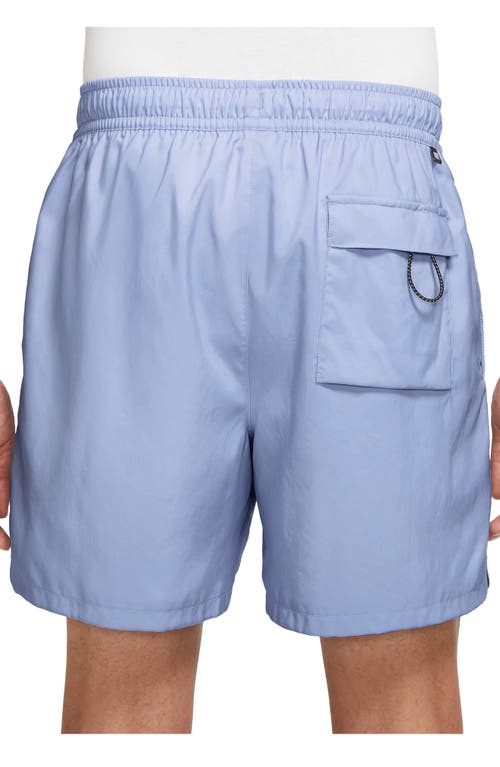 Shop Nike Woven Lined Flow Shorts In Light Marine/white