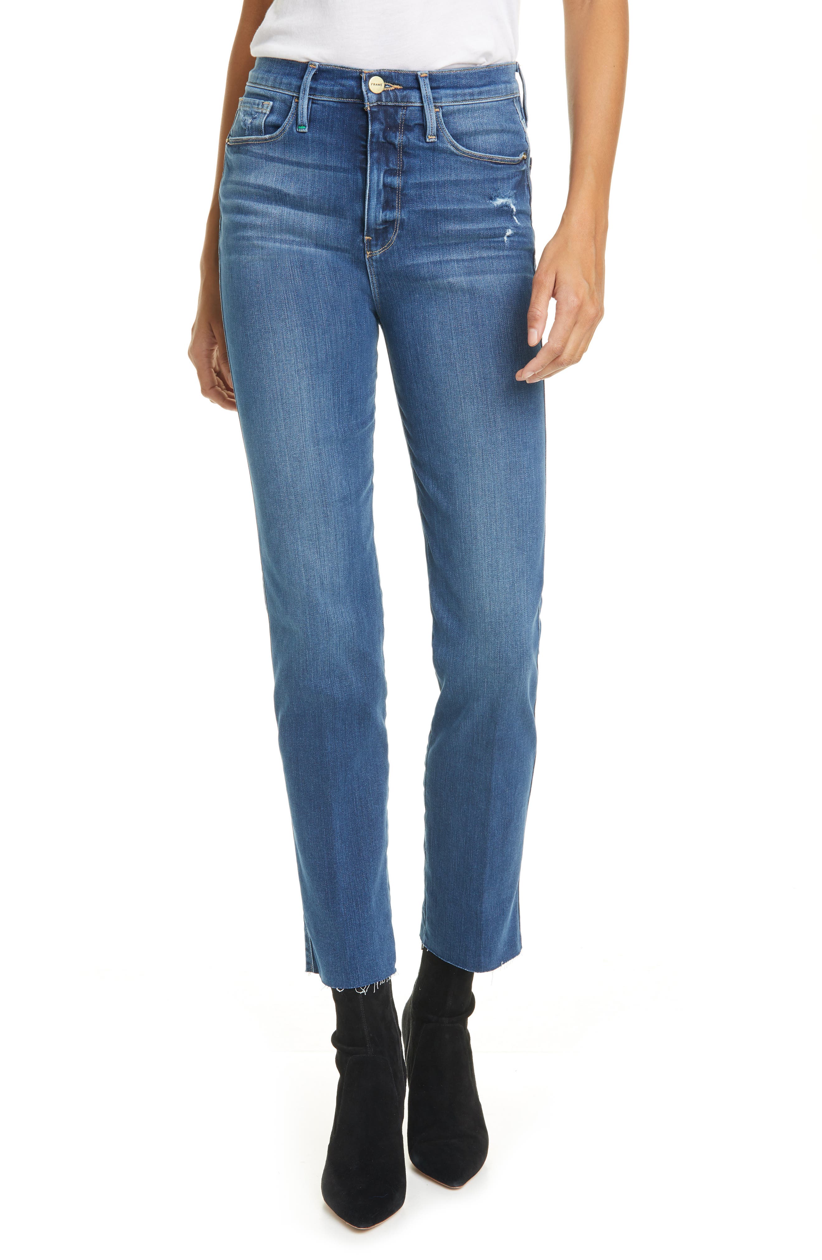 raw edge jeans womens