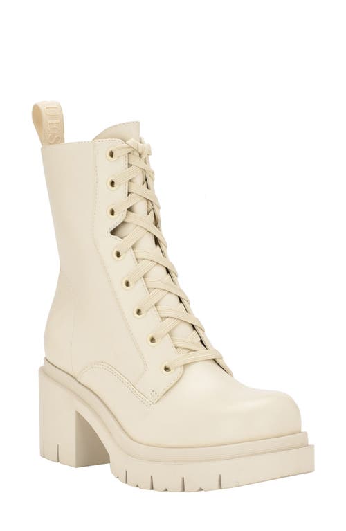 Shop Guess Juel Platform Combat Boot In Ivo01