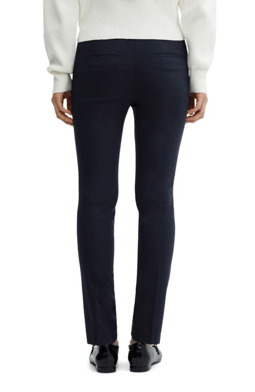 Mango Crop Skinny Pants In Dark Navy