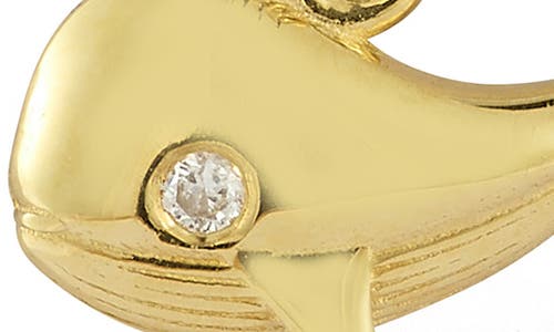 Ember Fine Jewelry 14k Yellow Gold Diamond Whale Pendant Necklace In Gold